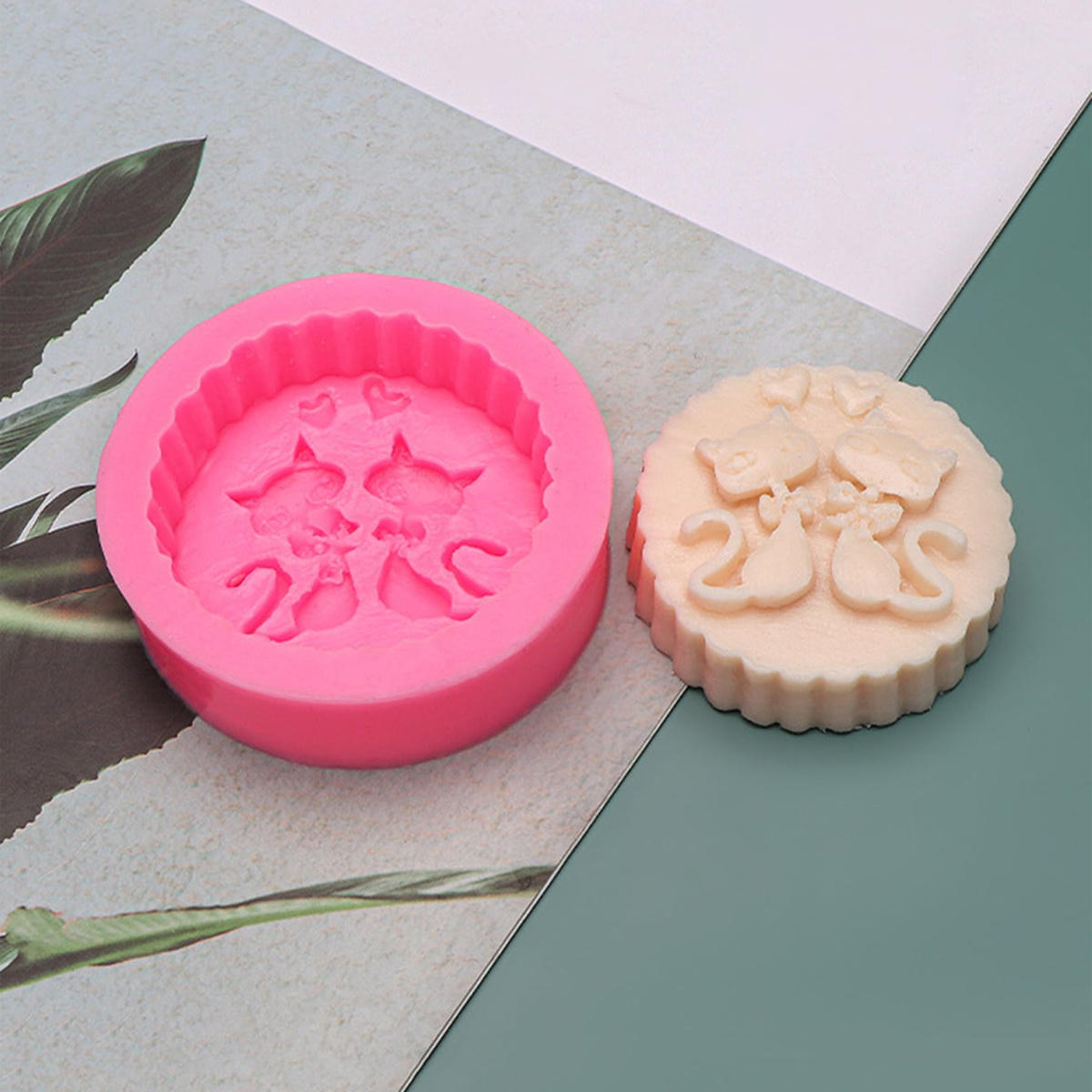 1-Piece Silicone Cat Soap Mold - Candle Making Course 评论和价格